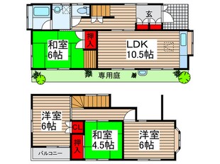 東平賀戸建の物件間取画像